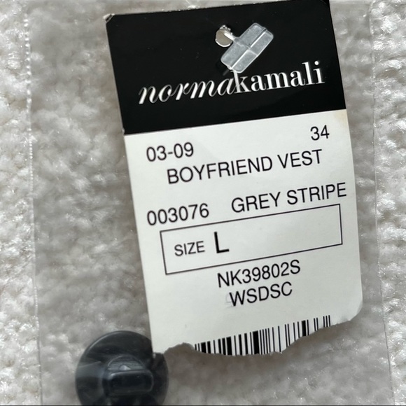 NORMA KAMALI BOYFRIEND VEST SIZE LARGE Academia Preppy Lagenlook Minimalist - Picture 4 of 8